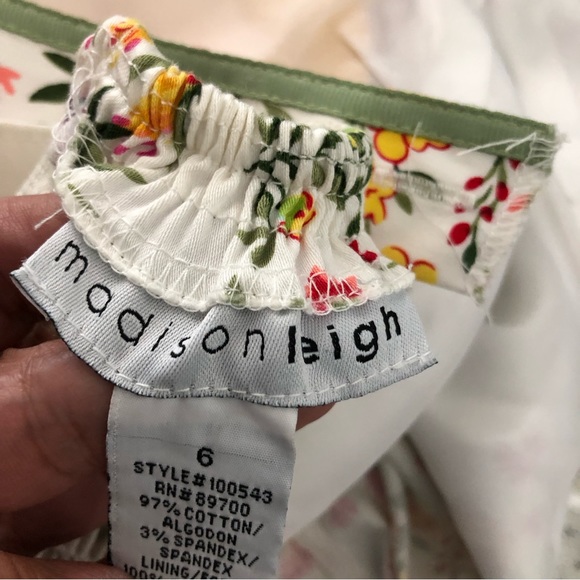 Madison Leigh Romantic Flower Print Sun Dress Sz 6 - Picture 9 of 13